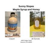 Sunny Slopes 16 oz Honey & 1 Qt. Maple Syrup