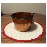 8 Quart Picking Copper Kettle Autographed 1981