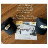 Hank's Garage Tour For 8 & 2 Hats