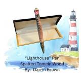 Lighthouse Pen, Spalted Tomein by Darrin Brown