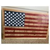 American Flag-Wood Framed 38' X 23'