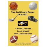 Col. Crawford Athletic Pass 2 Adults