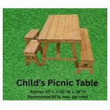 Child's Picnic Table