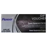 Pioneer Power Equipment Service Certificate