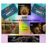COSI General Admission for 2