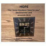 Clock  'Hope' Jeremiah 29:11