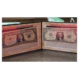 Silver Certificate & Barr Note in Folder