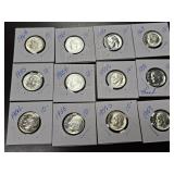 12- 90% Silver UNC Dimes