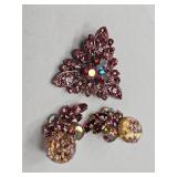 Pretty Pink Brooch, Similar earrings