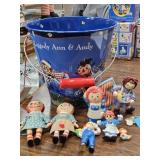 Raggedy Ann Bucket & Colectibles