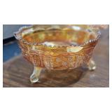 Fenton Footed Butterfly & Berry Bowl