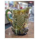 Northwood Carnival Glass Pitcher Grape & Cable