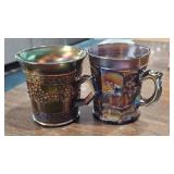 Pair of Northwood Carnival Mugs