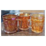 3 Marigold Carnival Mugs