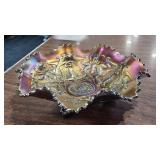 Northwood Wishbone Pattern Footed Bowl