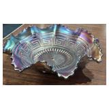 Northwood Greek Key Ruffled Bowl