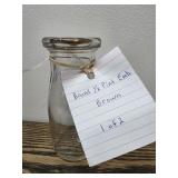 Round Half Pint Embossed Brown