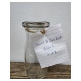 Round Half Pint Embossed Brown
