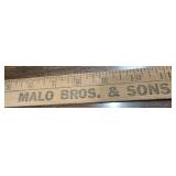 Malo Bros. & Sons Galion Ohio Yardstick