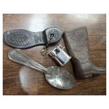Boot Sole, Mini Lighter, Imperial Tin Spoon
