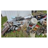 All the scrap outside of the building, see photo