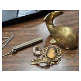Assorted Novelties, brass whale