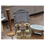 Pewter Picture Frame, Copper Bud Vase, etc.