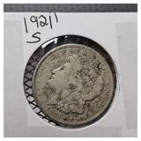 1921-S Morgan Silver Dollar