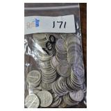100- 90% Silver Dimes