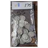 55- 90% Silver Dimes