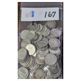 100- 90% Silver Dimes