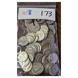 100- 90% Silver Dimes