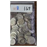 100- 90% Silver Dimes