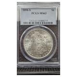 1890-S Morgan MS63 PCGS