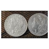 1899-S & 1904 Morgan Silver Dollars