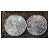 Silver Eagle & .999 Silver Round