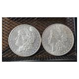 1878-S & 1897 Morgan Silver Dollar