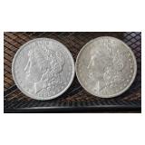 1882-O & 1883-O Morgan Silver Dollars
