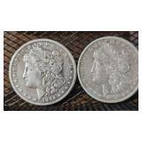 1892-O & 1878-S Morgan Silver Dollars