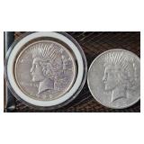 Pair of Peace Dollars