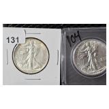 1941-S & 1944-S Nicer Walking Liberty Half Dollars