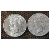 Pair of Peace Dollars