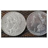 1878-S & 1890-O Morgan Silver Dollars
