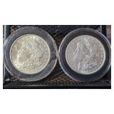 1921 & 1881-S Morgan Silver Dollars