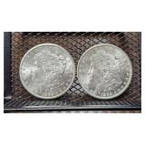 Pair of 1882-S Morgan Silver Dollars