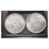 1885-O  & 1902-O Morgan Silver Dollars