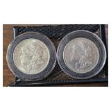 1921 & 1878-S Morgan Silver Dollars