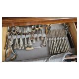 Drawer Full of Silverplate Silverware