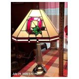 Beautiful Stained Glass OSU Lamp 26inch