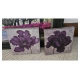 Smaller Pair of Painted Flowers